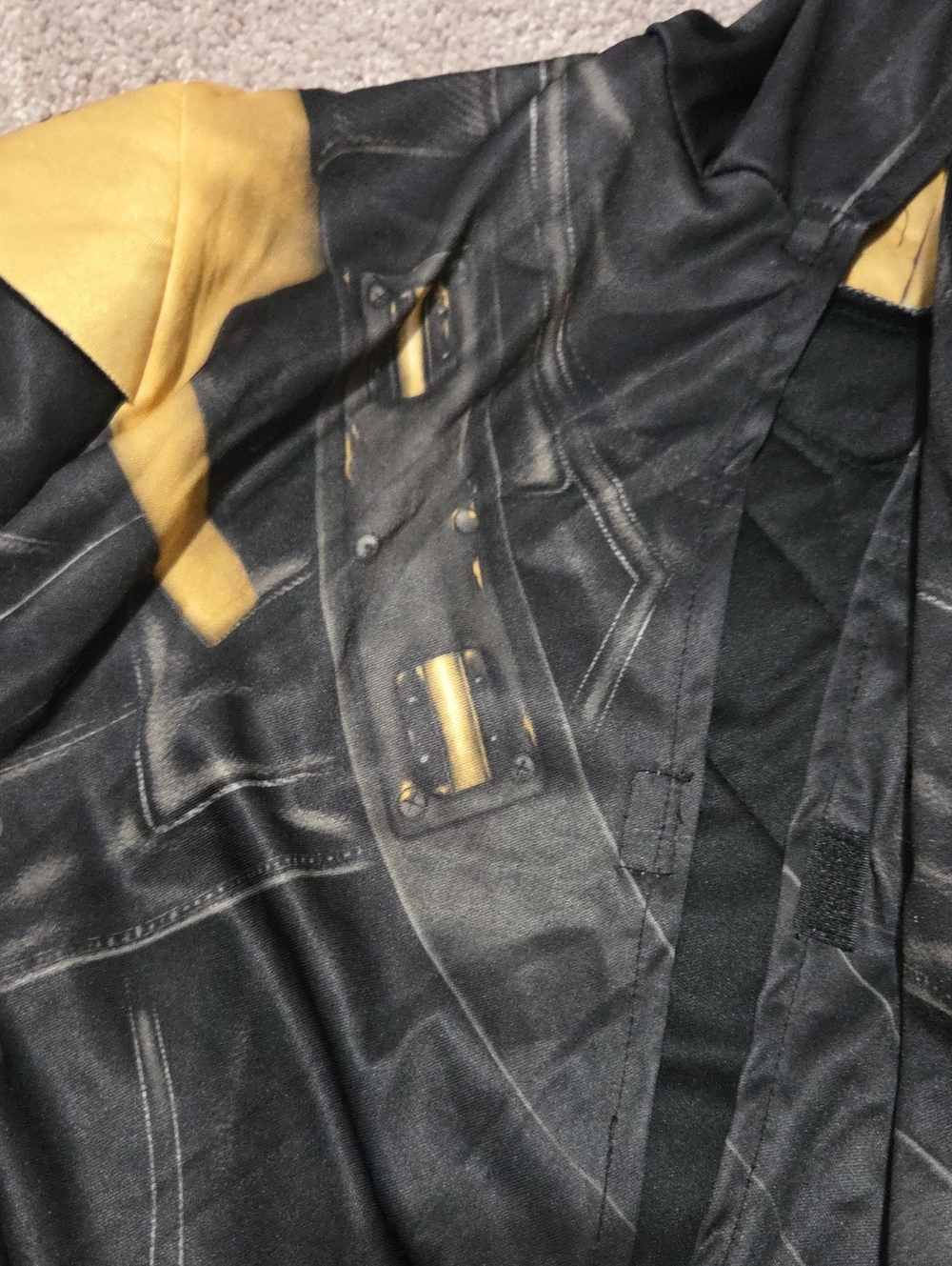 Marvel Avengers Endgame Hawkeye Ronin Black Hooded Utility Jacket with Gold Trim - Picture 4 of 14
